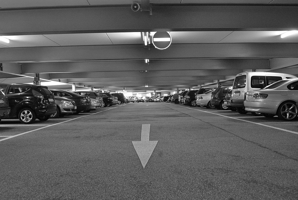 Fire safety automatic parking garage